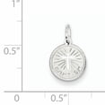 thumbnail image 2 of Sterling Silver Rhodium-plated Baptism Disc Charm QC2403 (15mm x 10mm), 2 of 2