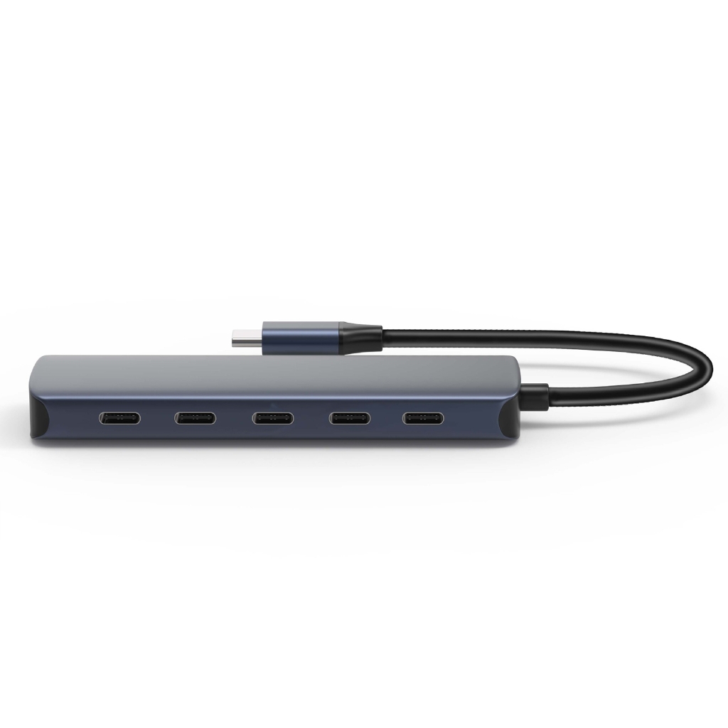 1pc USB C Hubs USB C Hubs Expand Laptop with 4 USB C and 1 Power Port Aluminum Designs 17cm Extended Cable
