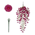 thumbnail image 4 of 1Pcs Artificial Hanging Flowers for Outdoor Decoration Fake Hanging Plants Faux Flowers Artificial Plastic Vines Ivy for Outdoor Indoor Garden Party Decor, Pink, 4 of 6