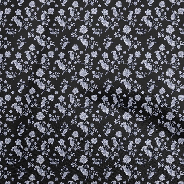 oneOone Velvet Black Fabric Baroque Sewing Craft Projects Fabric Prints By Yard 58 Inch Wide
