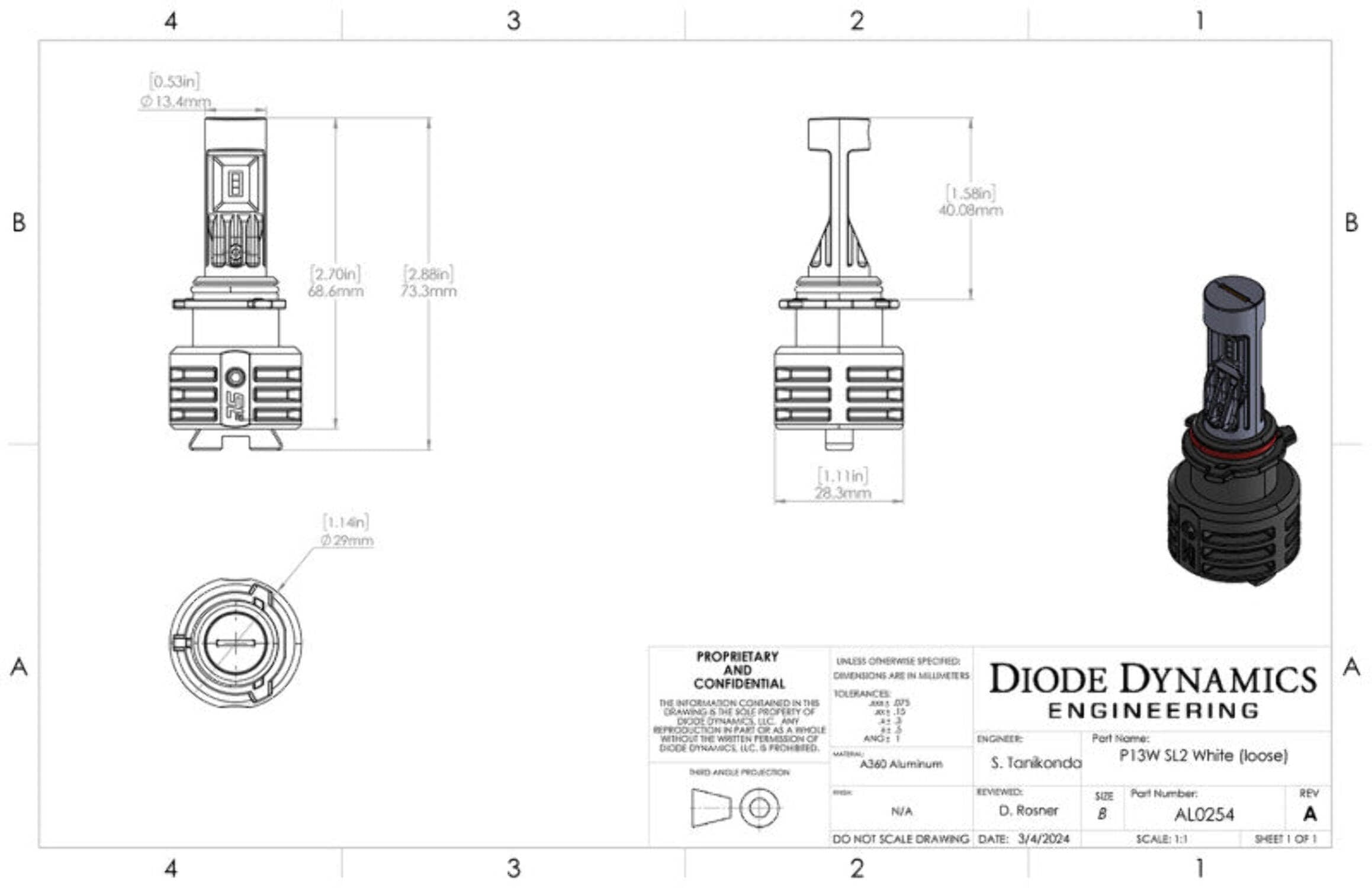 Diode Dynamics DD0479P P13W White SL2 LED Bulbs - Pack of 2
