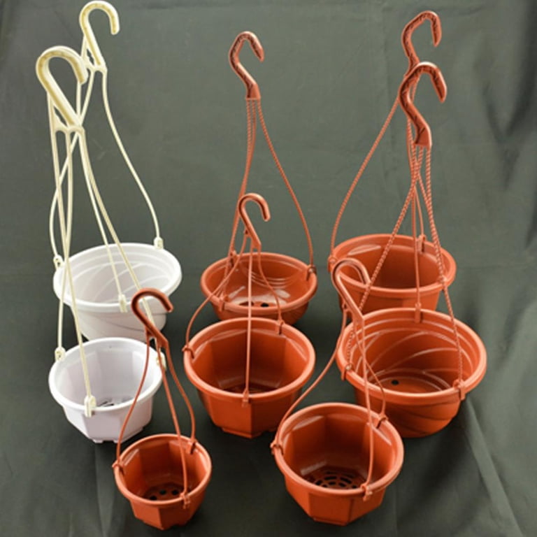 Octanginal Octagonal Hanging Flower Basket Planter with Hook for Garden Decor ...