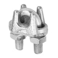 thumbnail image 4 of Abrazadera de acero inoxidable Clip de cuerda de alambre - 5 piezas Abrazadera de acero inoxidable Clip de cuerda de alambre Sujetador de abrazadera de cable Tono plateado(M8), 4 of 7