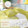 thumbnail image 2 of Yellow Boho Flowers Duvet Cover Set Queen Size, Vintage Abstract Watercolor Yellow Bohemia Floral 4 Piece Soft Microfiber Bedding Set with 1 Duvet Cover, 1 Flat Sheet, 2 Pillowcases, 2 of 9