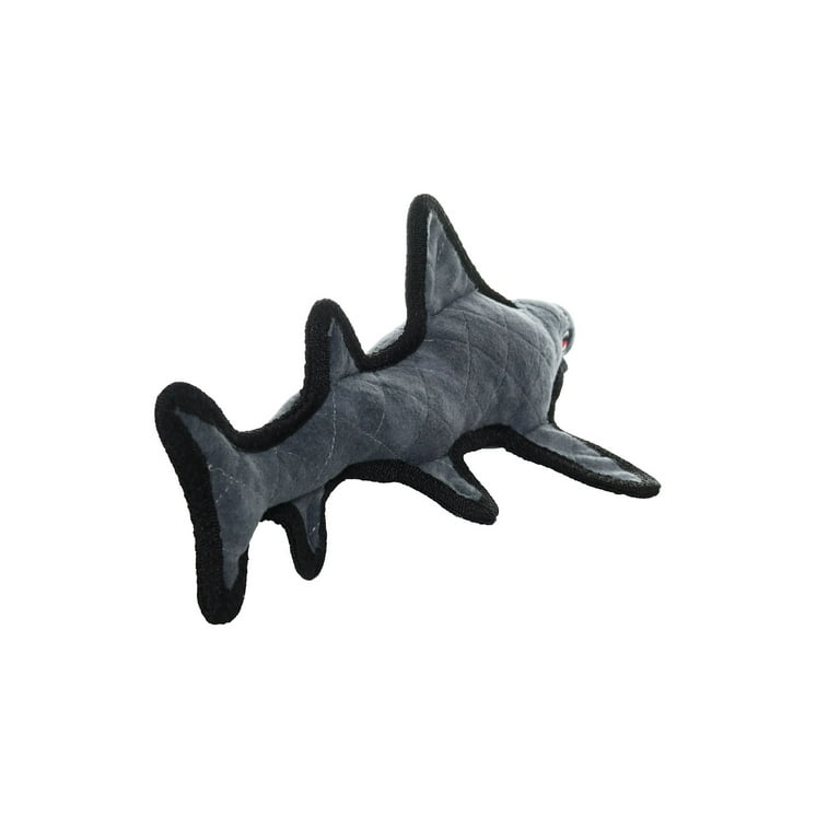 Tuffy shark dog toy top
