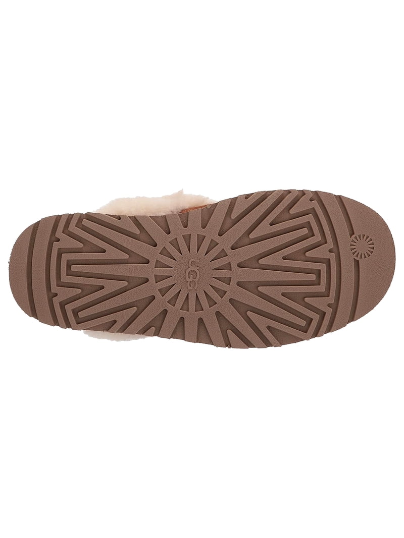 UGG Brown Leather Fur Lined Slipper Shoes Men main image 2