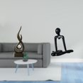thumbnail image 2 of Figura Abstracta De Resina "Pensador De La Llama". Escultura De Arte Moderno Para Vitrina, Sala De Estar, Dormitorio, Estantería, Mesa O Como Adorno., 2 of 8