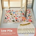 thumbnail image 5 of Rug for Living Room, 5x7 Area Rug Floral Vintage Rug for Bedroom Non-Slip Non Shedding Indoor Floor Carpet, Low Pile Foldable Stain Resistant Carpet for Dining Room, Office, Home Decor, Beige, 5 of 9