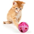 thumbnail image 4 of Pets First Large Size Cat Ball with Bell Toy for Cats Kittens and Other Animals - Large Size for Extra Fun, Rings As It Moves - Pink, 4 of 5