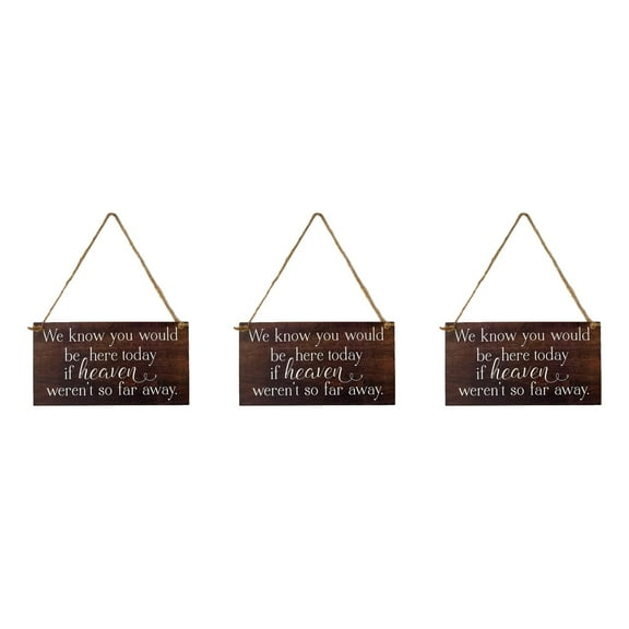 Set of 3 Wooden Plaque Sign Reserved Heaven Signs for Wedding
