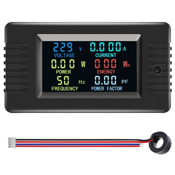AC110V/220V 100A LCD Digital Display Multifunction Power Monitors Voltages Current Frequency Power Factor Energy Meter