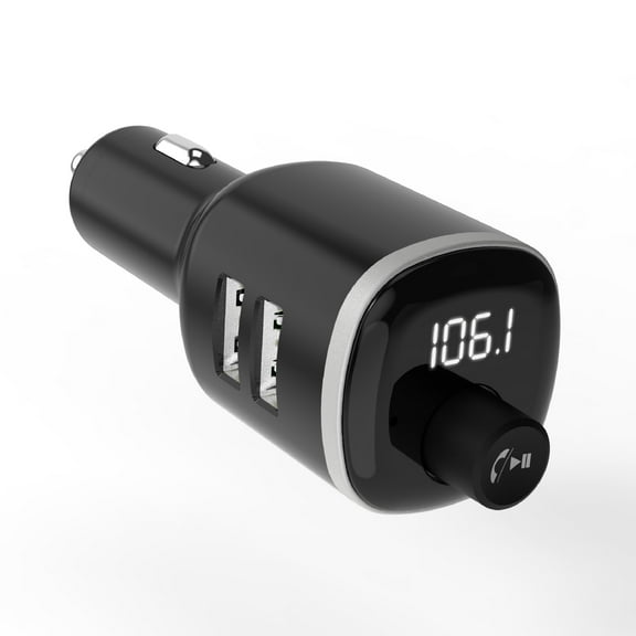 Scosche BTFM4-SP1 BTFREQ Universal Bluetooth Handsfree Car Kit w/ FM Transmitter & Dual USB Ports Blk