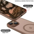 thumbnail image 2 of AIR-iPhone 14 Case Compatible with MagSafe, Phone Case iPhone 14 Magnetic Slim Thin Translucent Matte Back Shockproof Anti-Yellow Protective Cover Case for iPhone 14 Brown, 2 of 4
