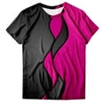 thumbnail image 4 of WEAIXIMIUNG T-Shirt d'Été Décontracté à Col Rond et Manches Courtes pour Femmes, Couleur Unie Imprimée, 4 of 4