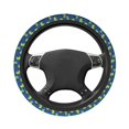 thumbnail image 3 of Elastic Steering Wheel Cover, Cartoon Funny Chameleon Lizard Stretch Thickening Car Steering Wheel Cover Women Men, Steering Wheel Protector Universal 15 in, 3 of 7