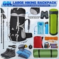 thumbnail image 2 of Mochila de Senderismo IGOLUMON 60L Impermeable para Camping Negra, 2 of 7