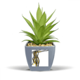 thumbnail image 1 of China Chinese Dish Noodle Traditional Pattern Fake Pineapple Flower Pot Vase Mini Decor, 1 of 3