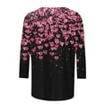 thumbnail image 6 of Raeneomay 3/4 Length Sleeve Womens Tops Women Fashion Printed T-Shirt Blouse Round Neck Casual Tops, 6 of 6