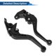 thumbnail image 5 of Palancas de freno y embrague cortas Unique Bargains para Suzuki GSX-8R 2023 2024 2025, palanca de freno ajustable en 6 posiciones, aleación de aluminio, negro sólido, 1 par, 5 of 7