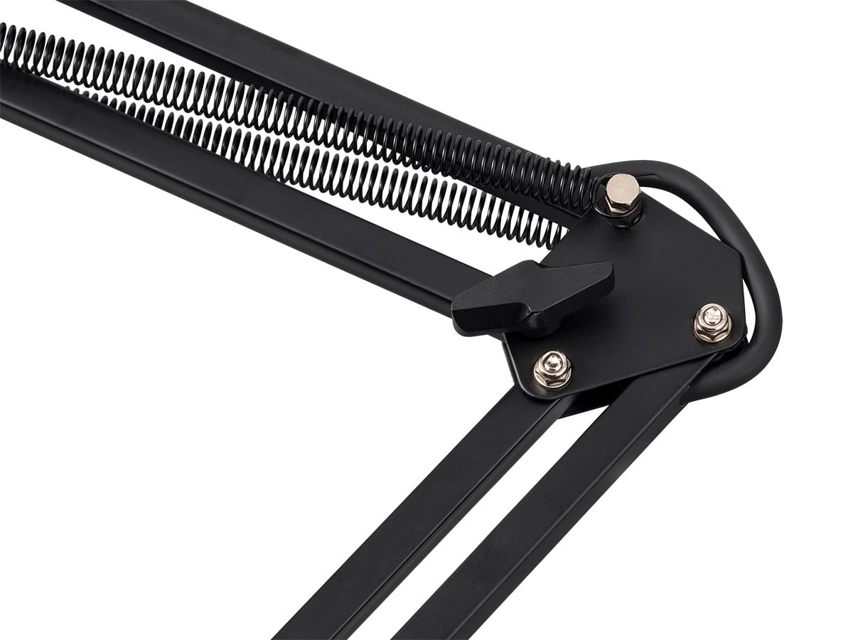 Monoprice Suspension Boom Scissor Broadcast Mic Stand With Integrated XLR Cable, Arm Can Extend Up To 33in - Stage Right Series