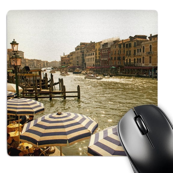 3dRose, Riverfront along the Gran Canal, Italy - EU16 DNY0020 - David Noyes, MousePad