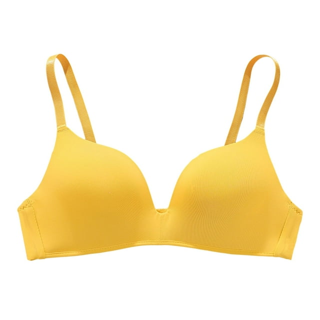 Kcodviy Women's Comfortable and Transparent Sports Bra for Big Busted Women Shoulder Strap Cordless Backless Wireless Bras for Women Spongeless with Convertible Shoulder Sports Bra with Padding Stra