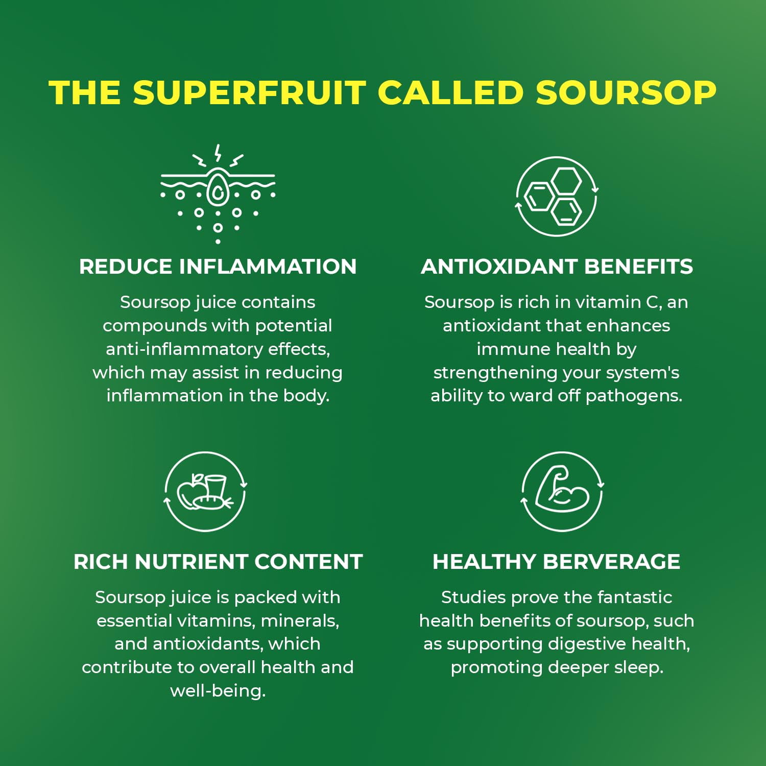 Vinut 100% Soursop Juice With Pulp (16.57 fl oz, Pack 12), No Sugar Added, Real Guanabana Soursop Graviola Drink, Fresh, Natural, Not from Concentrate (NFC)