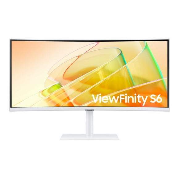 Samsung ViewFinity S6 S34C650TAN - S65TC Series - LED monitor - curved - 34" - 3440 x 1440 UWQHD @ 100 Hz - VA - 350 cd/m�� - 3000:1 - HDR10 - 5 ms - 2x Thunderbolt 4, HDMI, DisplayPort - speakers - warm white