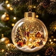thumbnail image 3 of Glowing Christmas Diorama Ornament, Miniature Scene in Clear Ball with Warm | LED Light, Hanging Holiday Festive Decor, Christmas Collection, Charming Gifts for Family (3.15in, C), 3 of 7