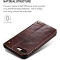 thumbnail image 4 of iPhone Xs Case, iPhone X Case, Leather Wallet Folio Case Book Design Flip Cover with Stand and ID Credit Card Slot  Closure for iPhone Xs/X Brown, 4 of 12