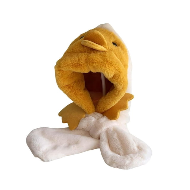 Children Hat Cartoon Penguin Shape Double Fleece Soft Texture Keep Warm Plush Winter Hat for Outdoor