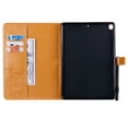 thumbnail image 3 of Étui pour iPad 10.2 Pouces 9e 8e 7e Génération, Folio Ajusté en Cuir PU Papillon en Relief Support Intelligent Réveil/sommeil Automatique Protection Antichoc Dos TPU, Jaune, 3 of 6
