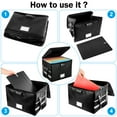 thumbnail image 4 of (3 pack) Kusmil File Box with Lock, Fireproof File Document Organizer for Home Office Hanging Letter/Legal Folder (Black), 4 of 9