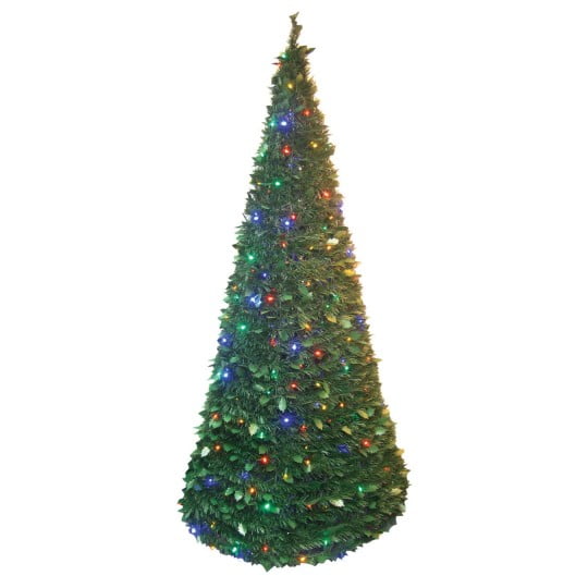 PullUp Christmas Tree w/ LED Lights, 6'