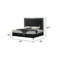 thumbnail image 6 of Modern & Contemporary 5 Pc Queen Bedroom Suite - River Sand Grey Bed With Storage, 6 Dresser, Mirror, 2 Nightstand, 5 Chest Drawers Arrangement In Velvet Class, Led Extra Space Option Choice, 6 of 6