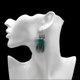 thumbnail image 2 of Diamond Alloy Owl Feather Peacock Pendant Earring Ear Stud, 2 of 2