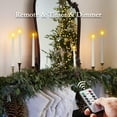 thumbnail image 3 of 1" Window Candles with Timer - 10 Pack Battery Operated Tapered Candles, Flameless LED Taper Candlesticks Ivory for Christmas Holiday Decor, 3 of 7