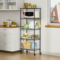 thumbnail image 7 of FDW 5-Tier Metal Wire Garage Storage Rack Shelf Unit For Garage/Kitchen,With Wheels,Black, 7 of 7