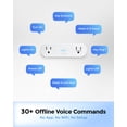 thumbnail image 4 of Emerson SmartVoice 2-in-1 Dual Wall Plug ES521 – Offline Voice Control, No App and Wifi, 4 of 8