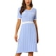 thumbnail image 1 of Vestido plisado de mujer INSPIRE CHIC, vestido de punto de color contrastante, azul, talla L, 1 of 1