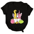 thumbnail image 2 of Shorts Décontractés pour Femmes, Col Rond Ample, Manches Courtes, Imprimé Lettre, Blouse T-Shirt, 2 of 4