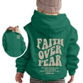 thumbnail image 5 of Aihuaihua Faith Over Fear Hoodies for Kid Long Sleeve Pullover Sweatshirt with Pocket Letter Print Fall Winter Fasion Clothes Jesus Hoodie for Toddler Boys and Girls, 5 of 5