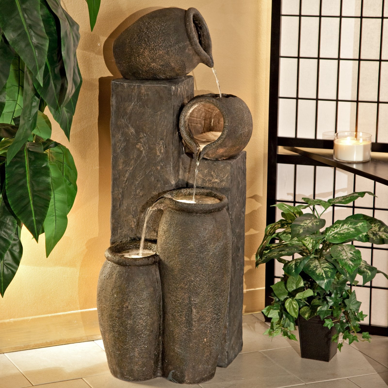 Alpine Four-Pitcher Pouring Indoor Outdoor Water Fountain by Alpine Corp