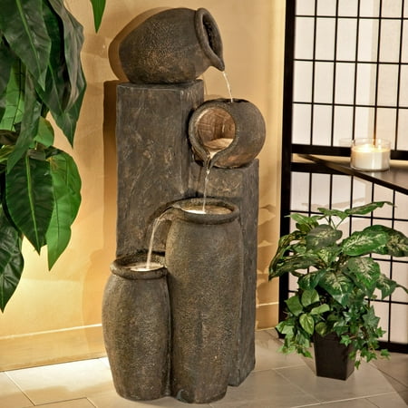 Alpine Four-Pitcher Pouring Indoor/Outdoor Water Fountain