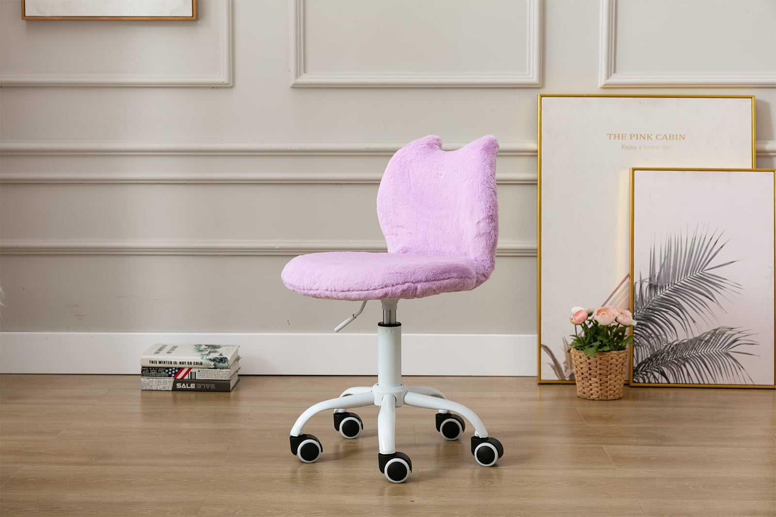Guyou Cute Unicorn Child's Desk Chair, Fuzzy Rolling Swivel Guyou Cute Unicorn Child's Desk Chair, Fuzzy Rolling Swivel