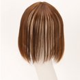 thumbnail image 2 of PENGXIANG Clips-On Short Hair Wig For Female Head Top Replacement Blocks Effectively Covering Sparse & Gray Hair  Light Brown, 2 of 4