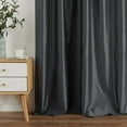 thumbnail image 5 of Curtainking Grey Living Room Curtains Faux Silk 84 Inch Dupioni Curtains Light Filtering Curtains Rod Pocket Set 2 Panels, 5 of 9