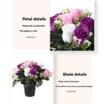 thumbnail image 6 of Artificial Cemetery Flowers for Grave,1pc Artificial Flowers for Cemetery Memorial, Realistic UV Resistant Plastic Rose with Vase for Outdoor Memorial Day Grave Decorations,9.84 inch, 6 of 8