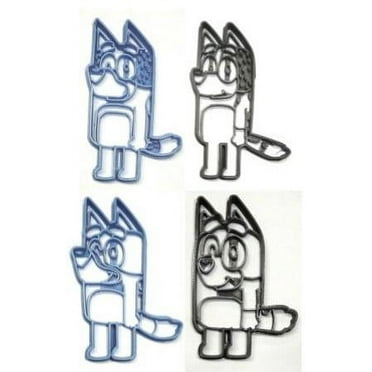 Bluey Puppy Cartoon Bingo Bandit Chilli Set Of 4 Cookie Cutters USA PR1574
