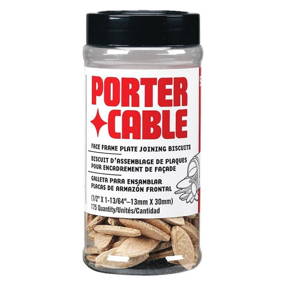 Porter Cable 5563 - 13 mm x 30 mm Tube of Face Frame Plate Joining Biscuits 175 in Pack